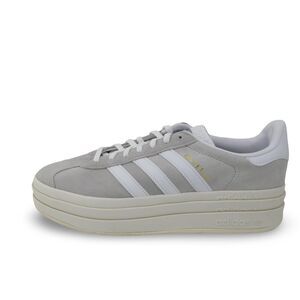 NWOB Adidas Women's US 10.5 Gazelle Bold Athletic Sneakers HQ6893 Gray White